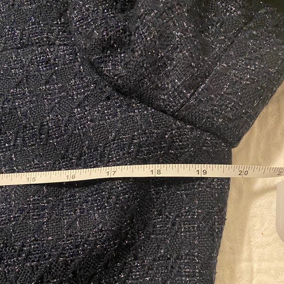 Tory Burch Emma Navy Tweed Three Quarter Sleeve Jacket 12 - Picture 13 of 15